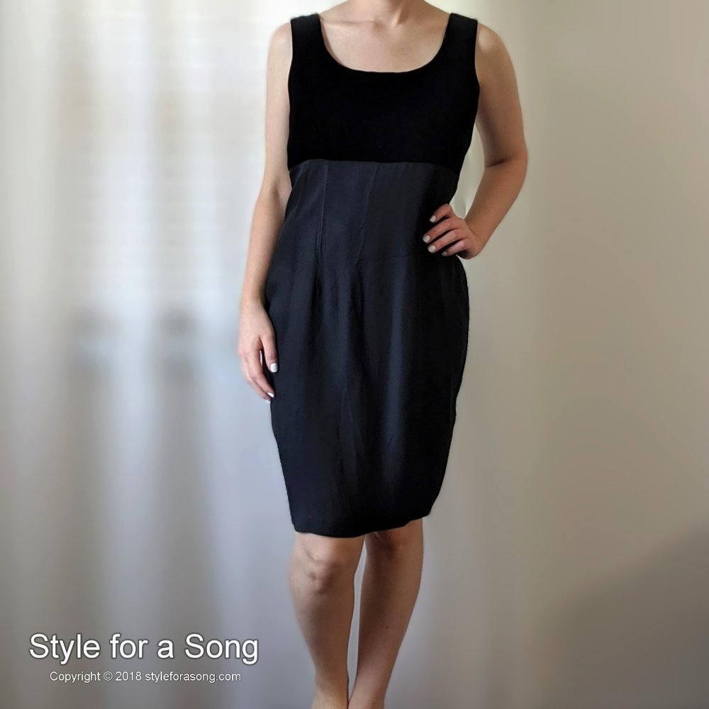 Vintage 1990's Velvet Black Cocktail Party Dress 10